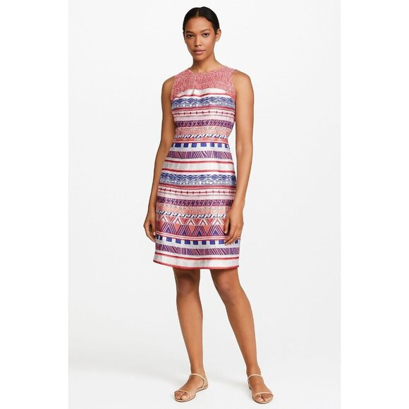 NWT Women's - Laundry By Shelli Segal Sleeveless Printed Dress, Size 4 - Picture 1 of 10